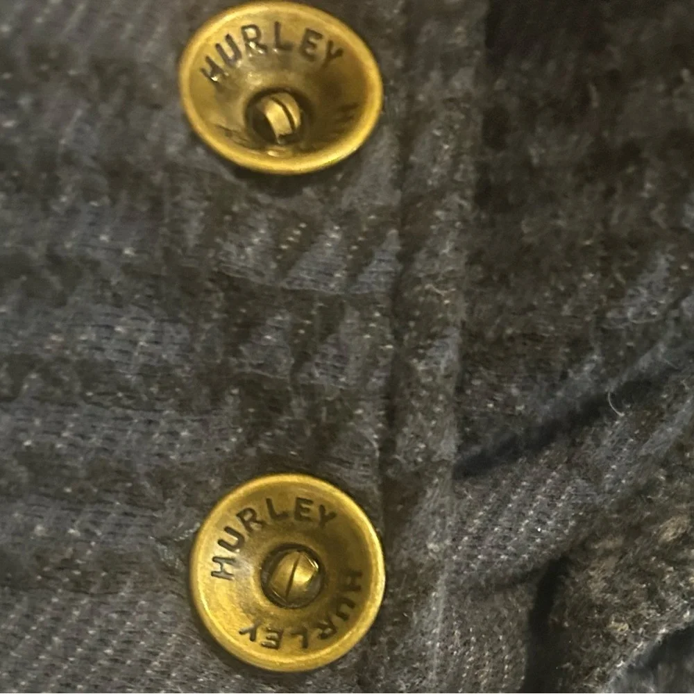 Hurley Navy Plaid Hooded Utility Jacket - Picture 4 of 6